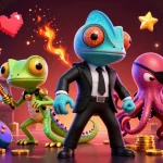 Experience spontaneous Azar video chats with exciting game elements in a colorful casino setting.