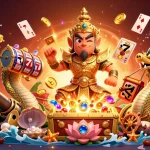 Experience thrilling wins with link gacor slot in this vibrant 3D casino scene featuring engaging symbols and treasures.