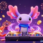 Menggandakan peluang menang di agen toto dengan ilustrasi DJ dan karakter ganas yang menyemarakkan suasana perjudian.