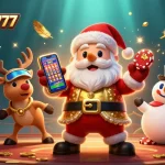 Experience thrilling gameplay at mahjong777 with Santa and friends celebrating big wins!