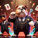 Engage with mahjong ways gacor in this thrilling scene featuring 3D characters amidst vibrant gaming elements.