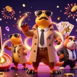 Engage with slot gacor excitement as raptors hilariously sneak into a VIP casino with coins and gems.