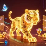Engage in credit card casinos with dynamic gaming scenes illuminated by treasures and vibrant visuals.